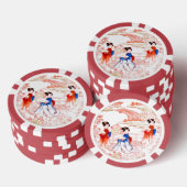 Geishas im Garten Pokerchips (Stapel)