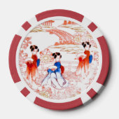 Geishas im Garten Pokerchips (Rückseite)