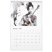 Geishas in Aquarell – 2026 Kalender (Feb 2027)
