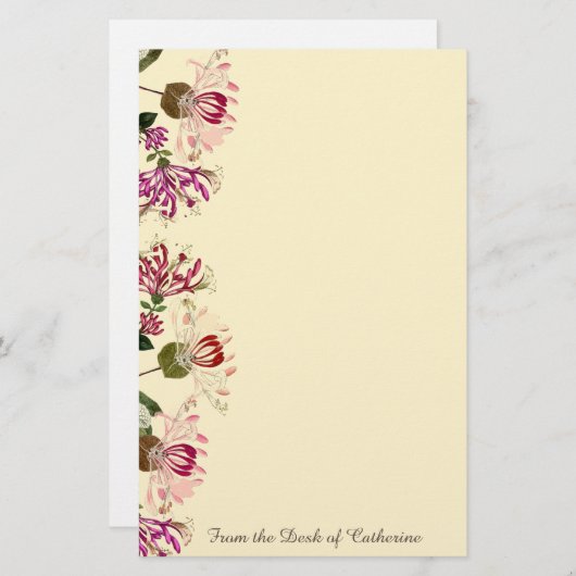 Geißblatt-Blumen-botanisches mit Blumenbriefpapier Briefpapier