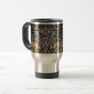 Geißblatt-Eleganz: Vintage-Blumen-Reisemug Reisebecher