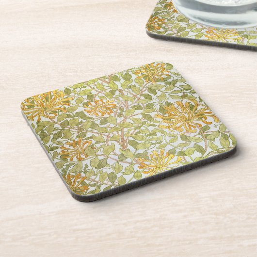 "Geißblatt" Entwurf, 1883 Getränkeuntersetzer (Linke Seite)