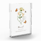 Geißblatt-Geburtsmonatsblume Fotoblock (Links)