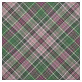 Geißblatt rosa und dunkelgrüner Tartan Stoff (Muster)