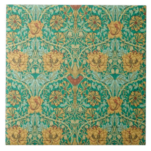 Geißblatt und Tulpe von William Morris 1876 Fliese