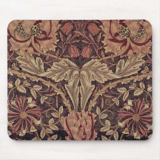 Geißblatt von William Morris, Gartenblumen Kunst Mousepad (Vorne)