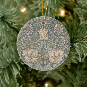 Geißblatt von William Morris, Vintage Blumen Kunst Keramik Ornament