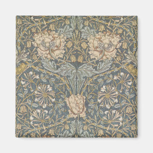Geißblatt von William Morris, Vintage Blumen Kunst Magnet