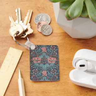 Geißblatt von William Morris, Vintage Blumen Kunst Schlüsselanhänger