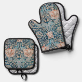 Geißblatt, William Morris Ofenhandschuh & Topflappen-Set (Vorderseite/Rückseite)