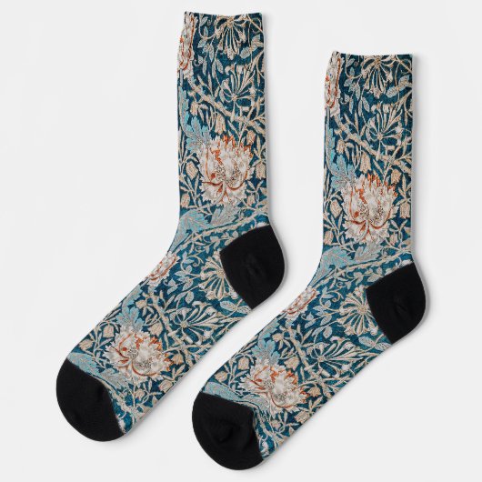 Geißblatt, William Morris Socken (Linkes Detail)