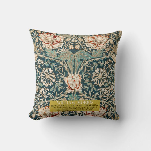Geißblattmuster - Design von William Morris Kissen (Vorderseite)