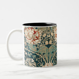 Geißblattmuster - Design von William Morris Zweifarbige Tasse