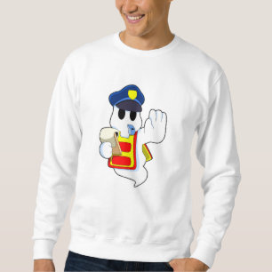 Geist als Polizeibeamter mit Pfeifen Sweatshirt