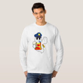 Geist als Polizeibeamter mit Pfeifen T-Shirt (Vorne ganz)