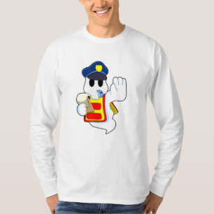 Geist als Polizeibeamter mit Pfeifen T-Shirt