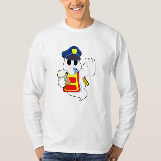 Geist als Polizeibeamter mit Pfeifen T-Shirt (Vorderseite)