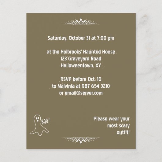 Geist-Ansammlung im Spuk Haus Flyer (Hinten)