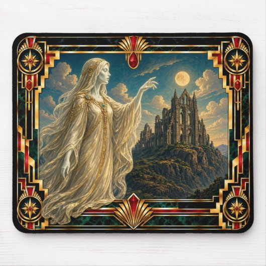 Geist, Art Deco Mythisch Mousepad (Vorne)