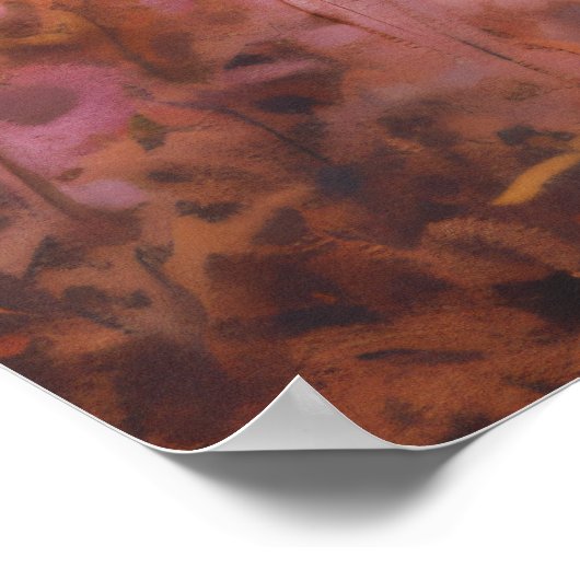 Geist auf dem rosa Blumenfeld Poster (Ecke)