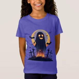 Geist auf einem Friedhof bei Vollmond T-Shirt