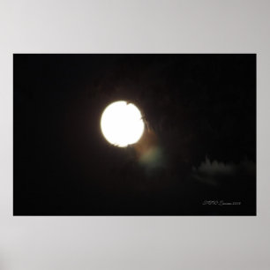 Geist auf einer Moonlit Nacht Poster