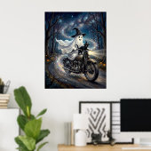 Geist auf Motorrad Poster (Heimbüro)