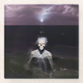 Geist auf See - Ölgemälde Glasuntersetzer (Vorderseite)