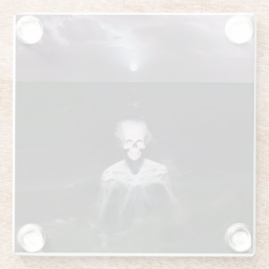 Geist auf See - Ölgemälde Glasuntersetzer (Rückseite)