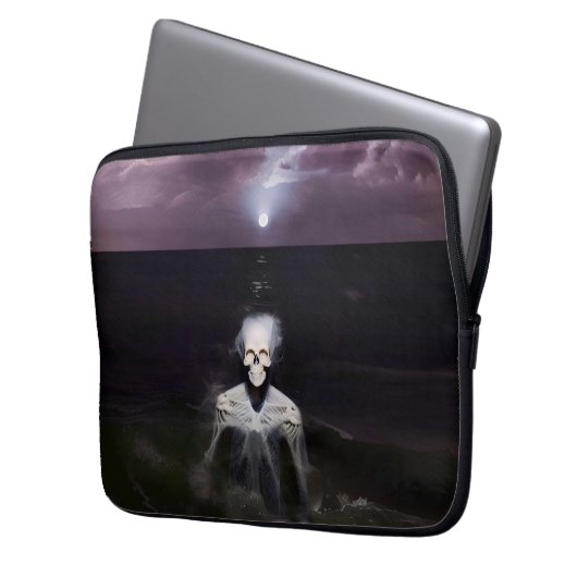 Geist auf See - Ölgemälde Laptopschutzhülle (Vorderseite Links)