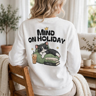 Geist auf Urlaub Kuschelkatze Sweatshirt