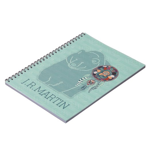 Geist-Bär mit Traum-Fantasie Notizblock (Linke Seite)