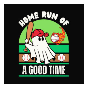 Geist Baseballspieler Halloween Fotodruck