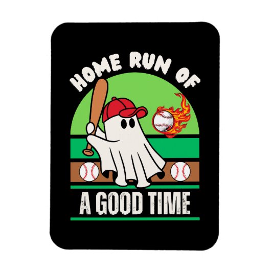 Geist Baseballspieler Halloween Magnet (Vertikal)