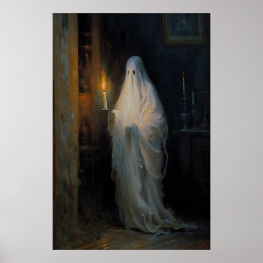 Geist bei Kerzenlicht, Vintage Poster, Kunstposter Poster (Vorne)