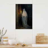 Geist bei Kerzenlicht, Vintage Poster, Kunstposter Poster (Küche)