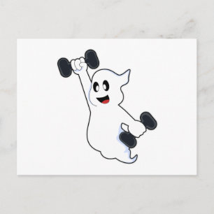 Geist beim Krafttraining mit Hanteln Postkarte