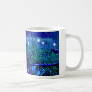 Geist beleuchtet blaue Nachtsumpfige Wiesen-Kugeln Kaffeetasse