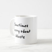 Geist besorgt über kaffeetasse (Vorderseite Links)