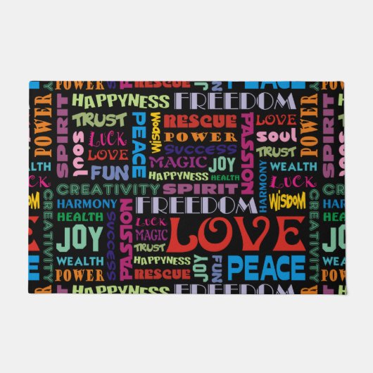 Geist-Bestätigungen des Lebens mehrfarbig Fußmatte (Vorderseite)