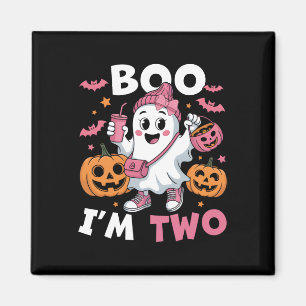 Geist Boo ich bin zwei 2. Geburtstag Kinder Hallow Magnet