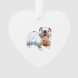 Geist Bulldogge Halloween Hund Ornament