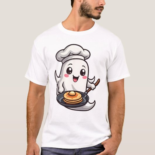 Geist-Chef � Lustiger Halloween-Koch-Tee T-Shirt (Vorderseite)