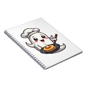Geist-Chef � Lustiger Halloween-Kochtee Notizblock (Rechte Seite)