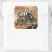 Geist der 76-Sticker Quadratischer Aufkleber (Tasche)