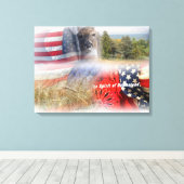 Geist der Amerikanischen Collage Leinwanddruck (Insitu (Holzboden))