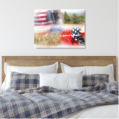 Geist der Amerikanischen Collage Leinwanddruck (Insitu (Schlafzimmer))