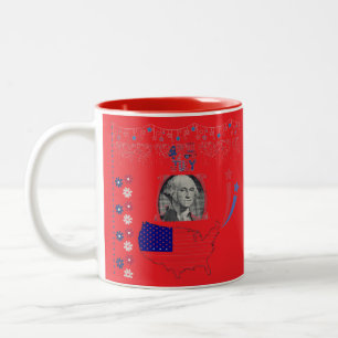 Geist der amerikanischen Unabhängigkeit in leuchte Zweifarbige Tasse