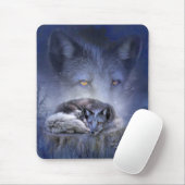 Geist der blauer Fox-Kunst Mousepad (Mit Mouse)