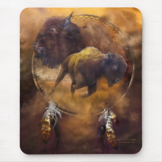 Geist der Brown-Büffel-Kunst Mousepad (Vorne)